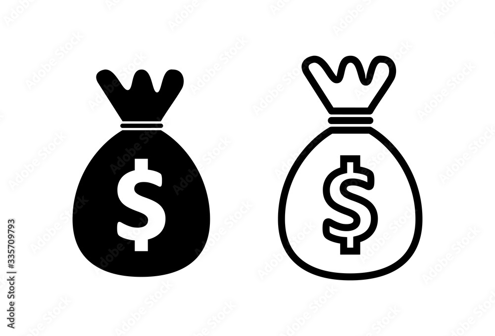 Money icons set on white background. Money vector icon. Dollar icon Money icons set on white background. Money vector icon. Dollar icon