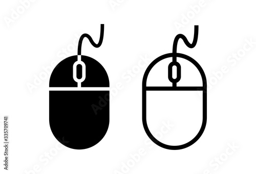 Computer Mouse Icons set on white background. Computer mouse vector icon photo