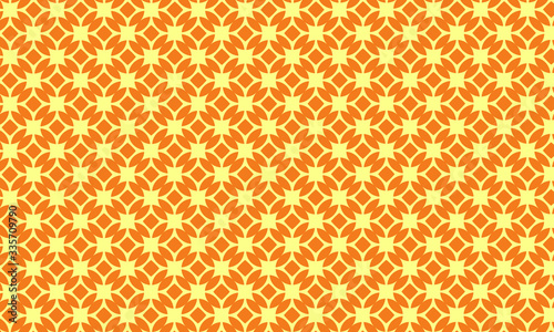 Yellow & Orange Circular Seamless Pattern - Wallpaper - Fabric Design - Background