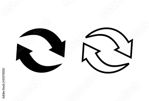 Refresh icons set. Reload icon vector. Update icon. convert icon