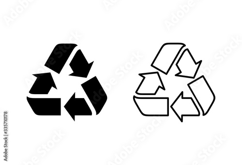 Recycle icons set vector. Recycle and some packaging sign. environment icon