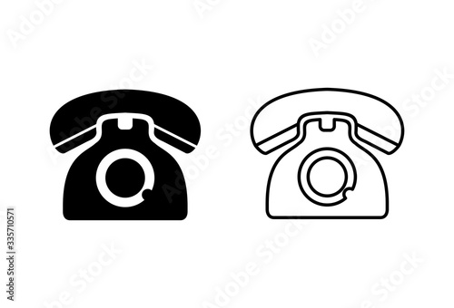 Telephone icons set. Phone icon vector. Call icon vector. © Oliviart