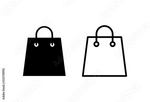 Shopping bag icons set. Shopping bag vector icon