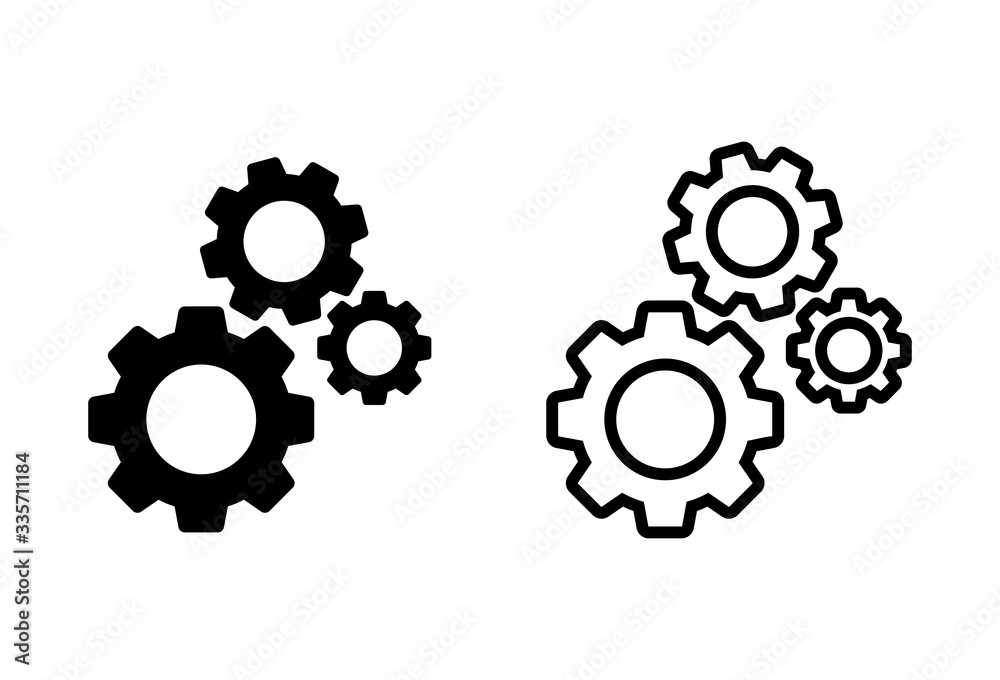 Setting Icons set. Setting vector icon. Cog Settings Icon Symbol. Gear Setting Icons set. Setting vector icon. Cog Settings Icon Symbol. Gear