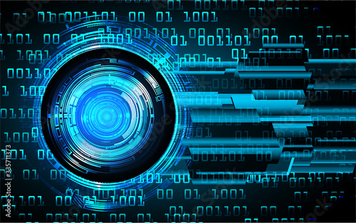 Blue eye cyber circuit future technology concept background 