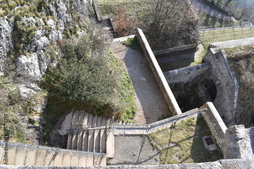 Valokuva The old stone staircases of the Bastille fortress in grenoble