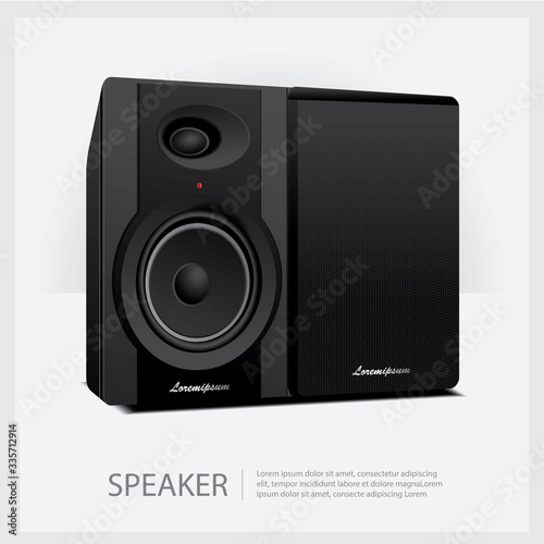 Loud Speakers isolated vector illustration