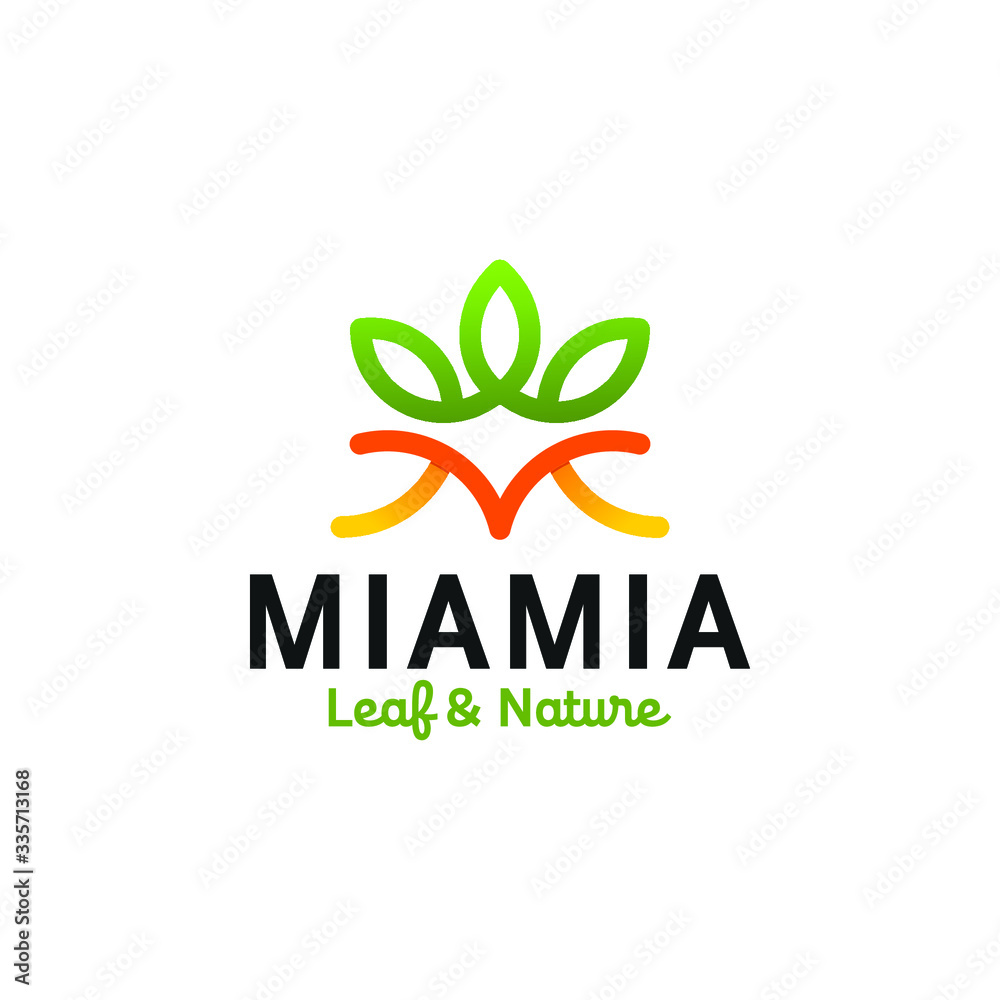 Letter M Leaf and Nature Eco Stock Vector | Adobe Stock