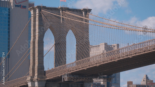 Fototapeta Naklejka Na Ścianę i Meble -  Amazing Brooklyn Bridge New York - a famous landmark