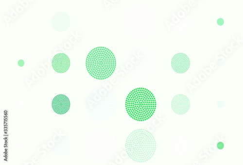 Light Green vector layout with circle shapes.