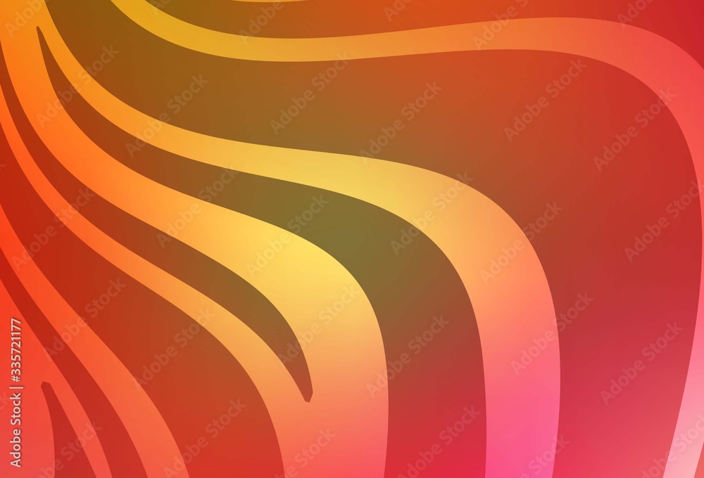 Light Red, Yellow vector abstract blurred background.