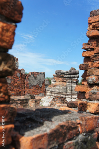Framed Earth Touching Buddha Torso Ruins