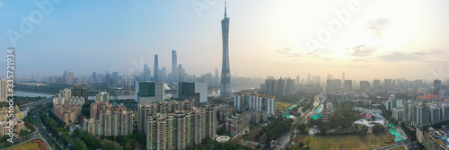 Aerial photos of the skyline of Guangzhou, China