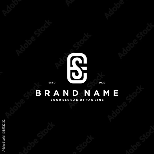 letter SE logo design vector