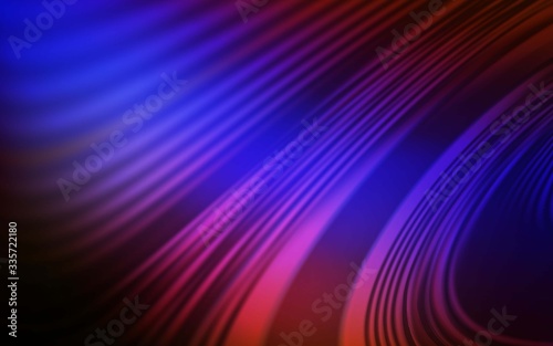 Dark Blue  Red vector texture with wry lines. Modern gradient abstract illustration with bandy lines. Template for cell phone screens.