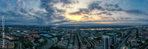 Aerial photo of the eastern city of Guangzhou, China © zhonghui