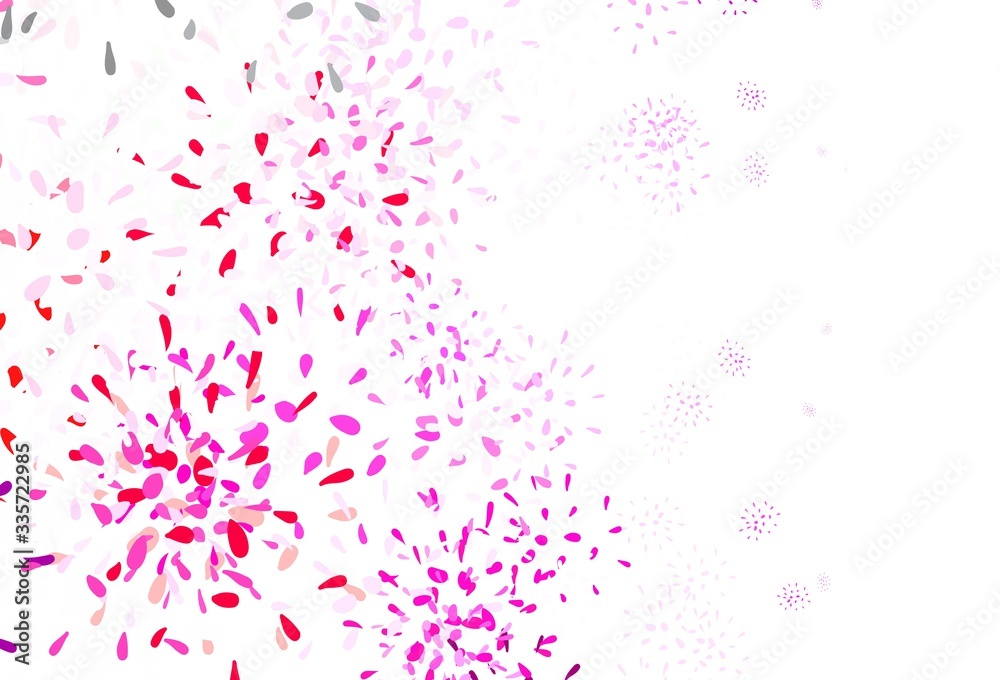 Light Purple vector doodle layout with leaves. Light Purple vector doodle layout with leaves.
