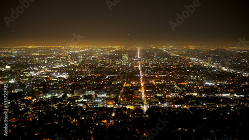 The citylights of Los Angeles at night © 4kclips