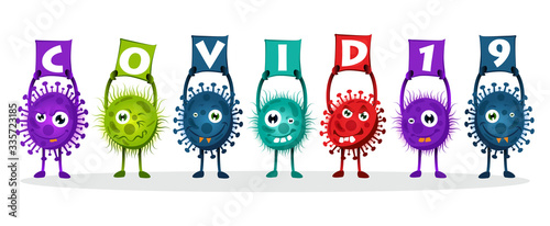 Covid 19 - Coronavirus Cartoon Characters