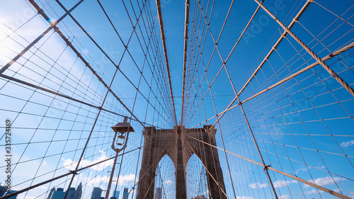 Impressive Brooklyn Bridge New York - amazing wide angle shot