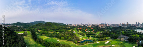 Luhu Park and Guangzhou city skyline  Guangzhou  China