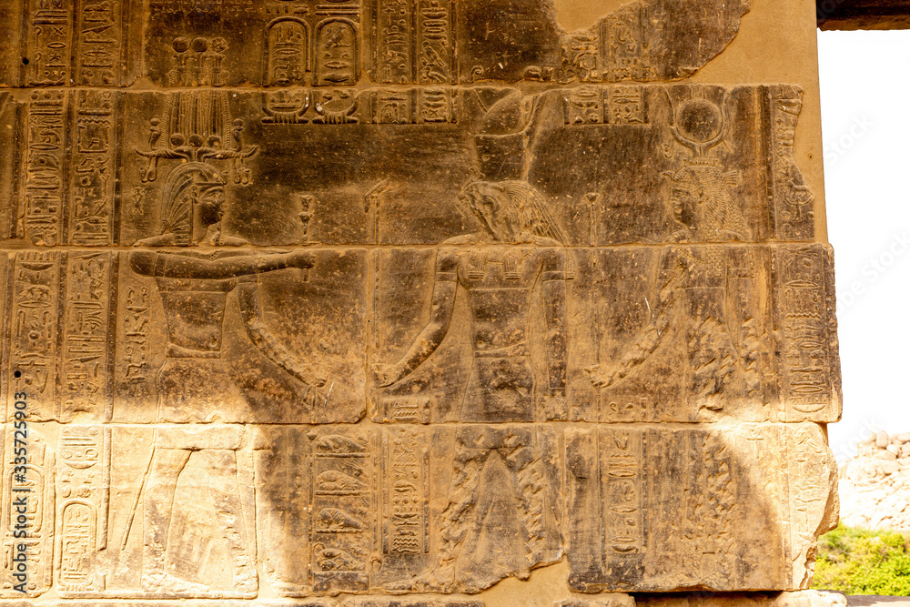 Fototapeta premium Detail from Temple of Philae, Aswan, Egypt