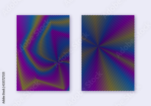 Cover design template set. Abstract lines modern b
