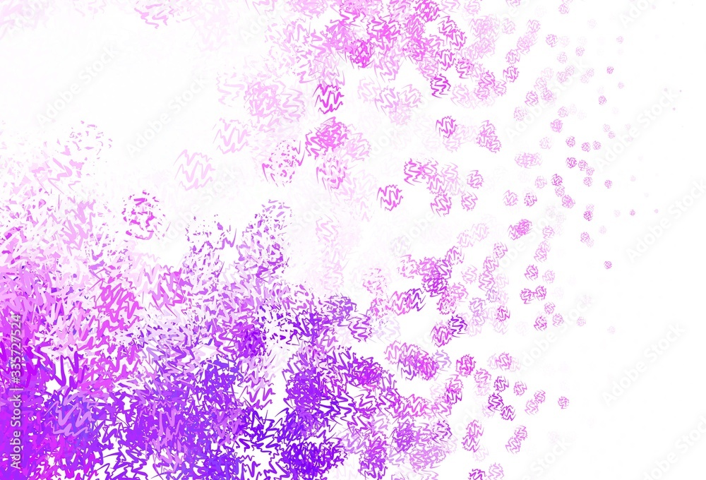 Light Purple, Pink vector texture with bent lines.