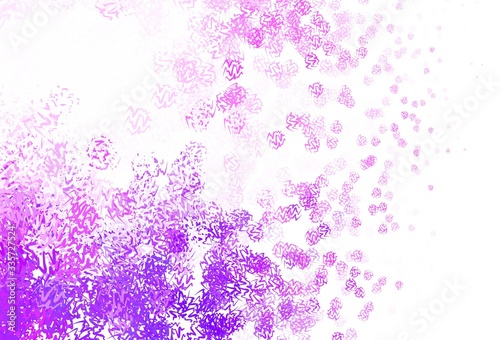 Light Purple, Pink vector texture with bent lines.