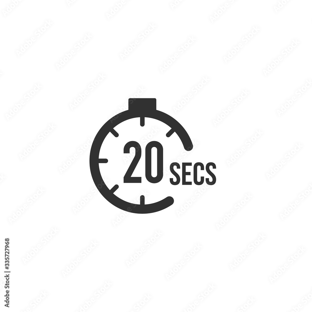 seconds Countdown Timer icon set. time interval icons. Stopwatch and time measurement. Stock Vector illustration isolated on white background. Stock Vector | Adobe Stock