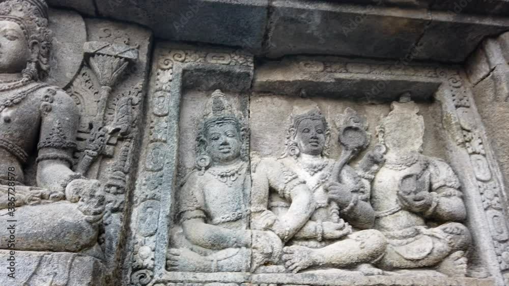 Beautiful mural sculptures in Borobudur temple Beautiful mural sculptures in Borobudur temple