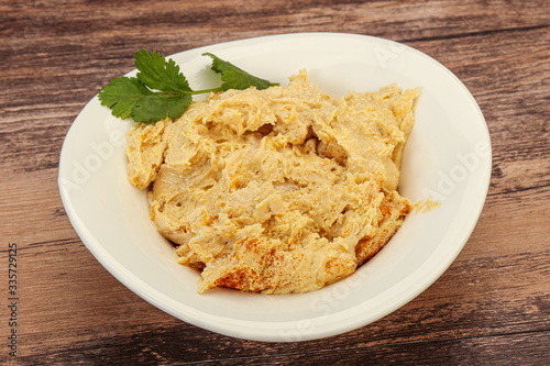 Vegan dietary cusine - humus snack