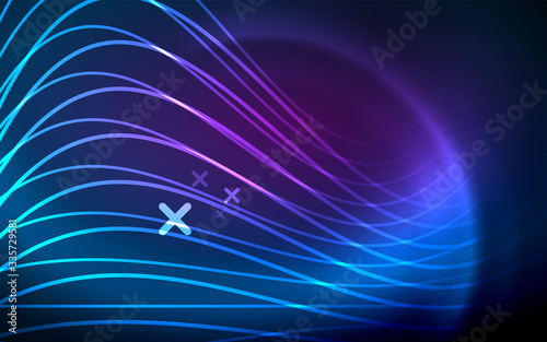 Abstract background - blue neon line design for Wallpaper, Banner, Background, Card, Book Illustration, landing page