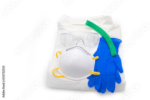 Fotografie PPE personal protective equipment for doctor/nurse to protect covid-19