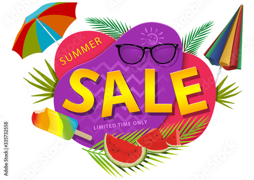 Summer Sale Sticker or Bann...