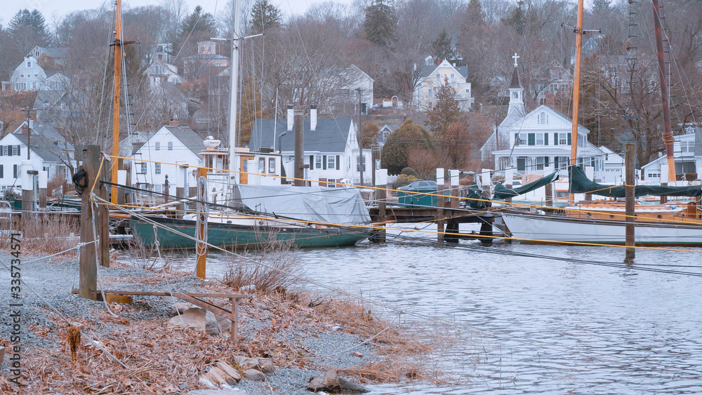 Mystic River at historic city of Mystic Mystic River at historic city of Mystic