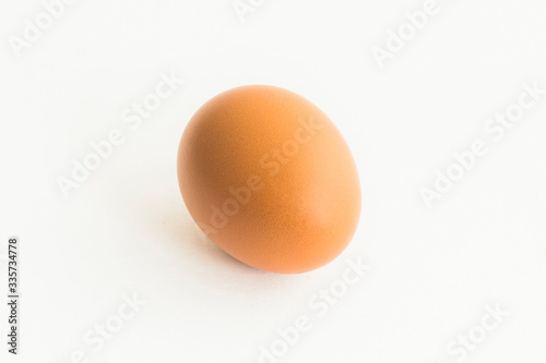 the single egg on the isolated background