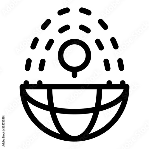 Space gravity power icon. Outline space gravity power vector icon for web design isolated on white background