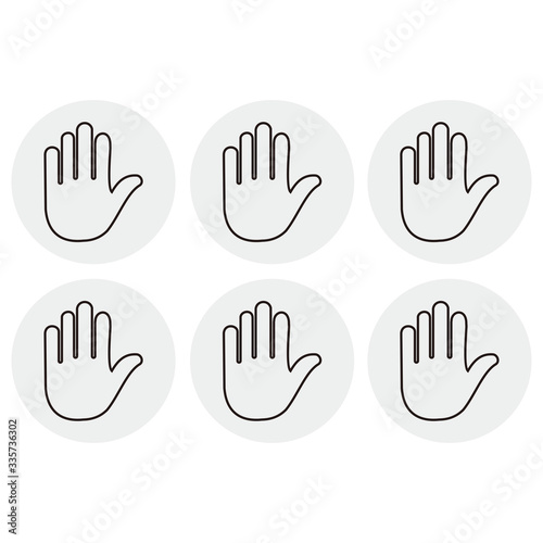 Hand set, vector icon symbol illustration 