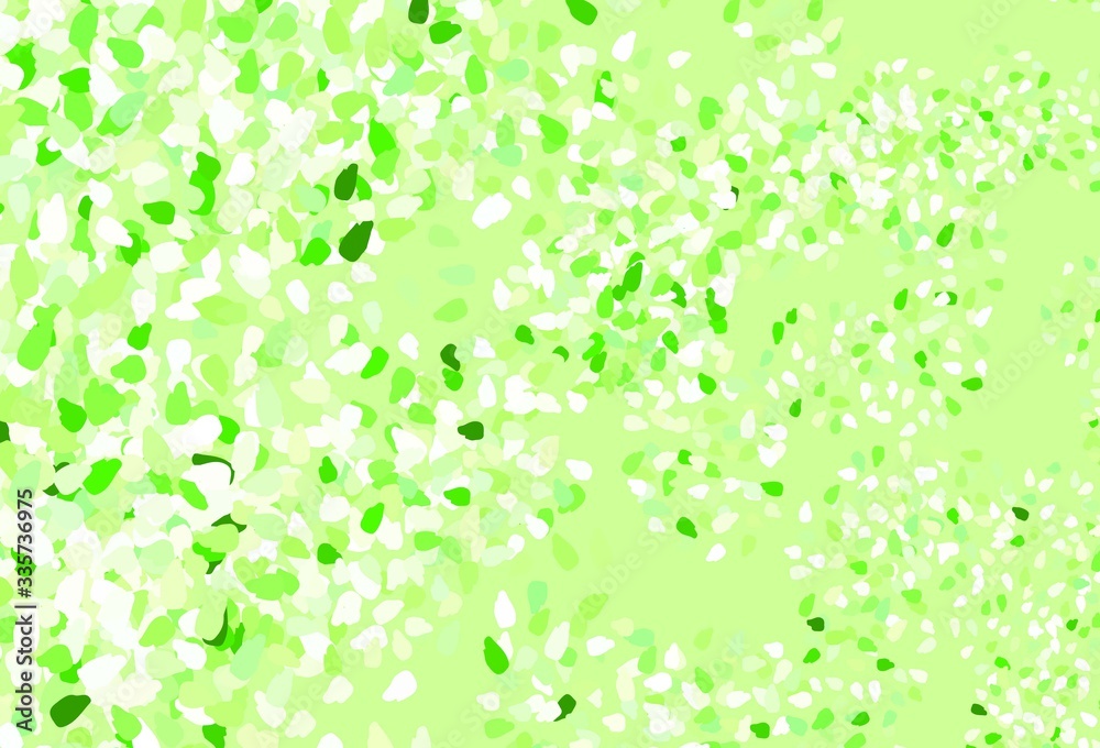 Fototapeta premium Light Green, Yellow vector texture with abstract forms.