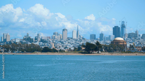 The city skyline of San Francisco on a sunny day