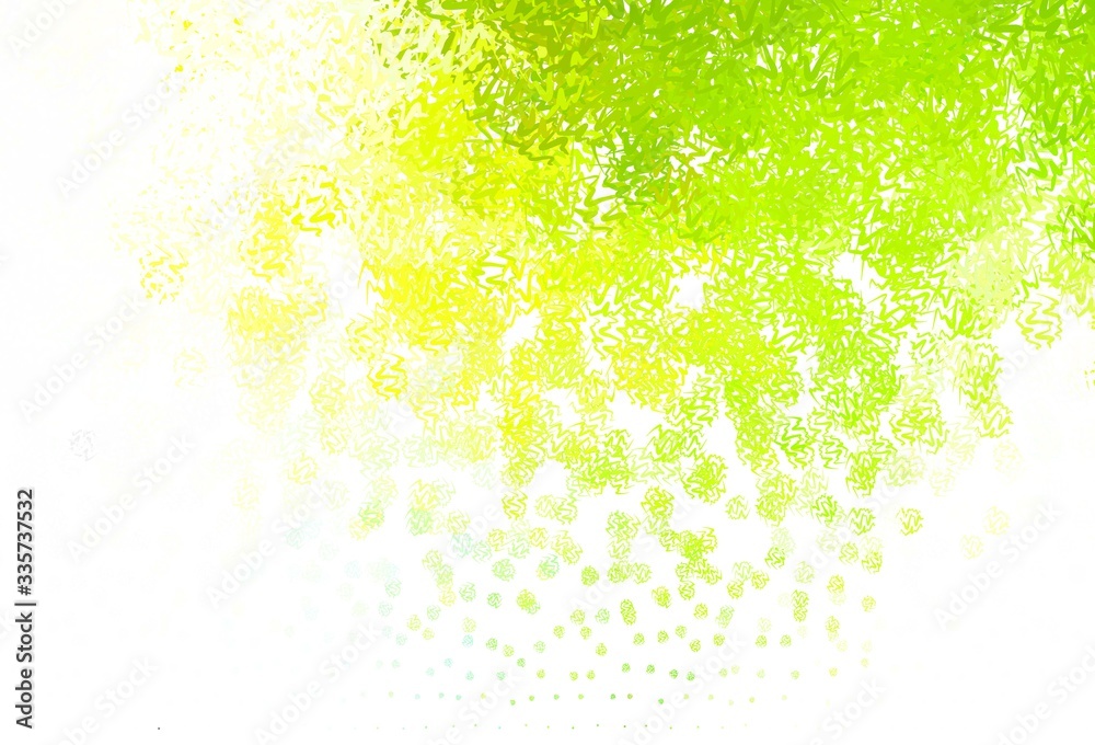 Light Green, Yellow vector background with wry lines.