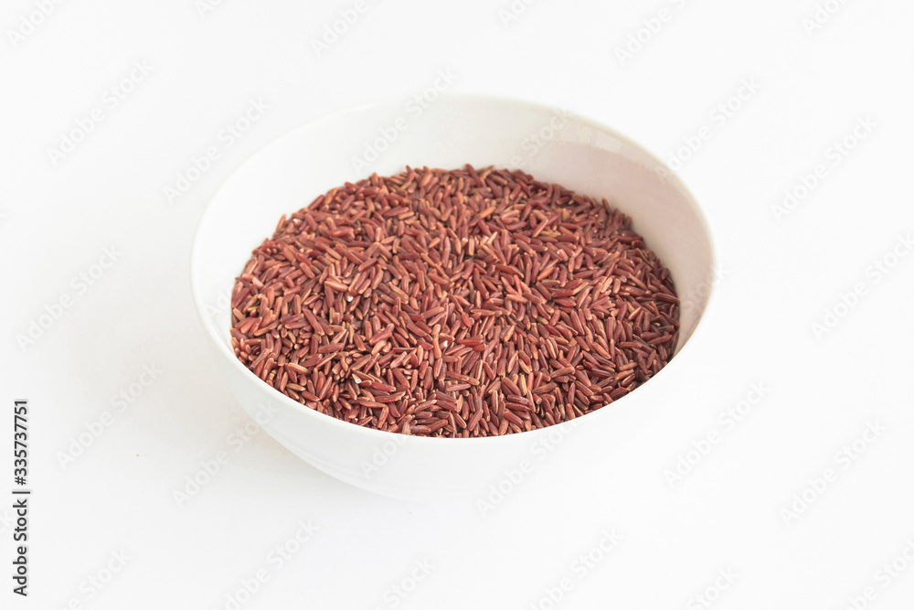 riceberry on the bowl with isolated background riceberry on the bowl with isolated background