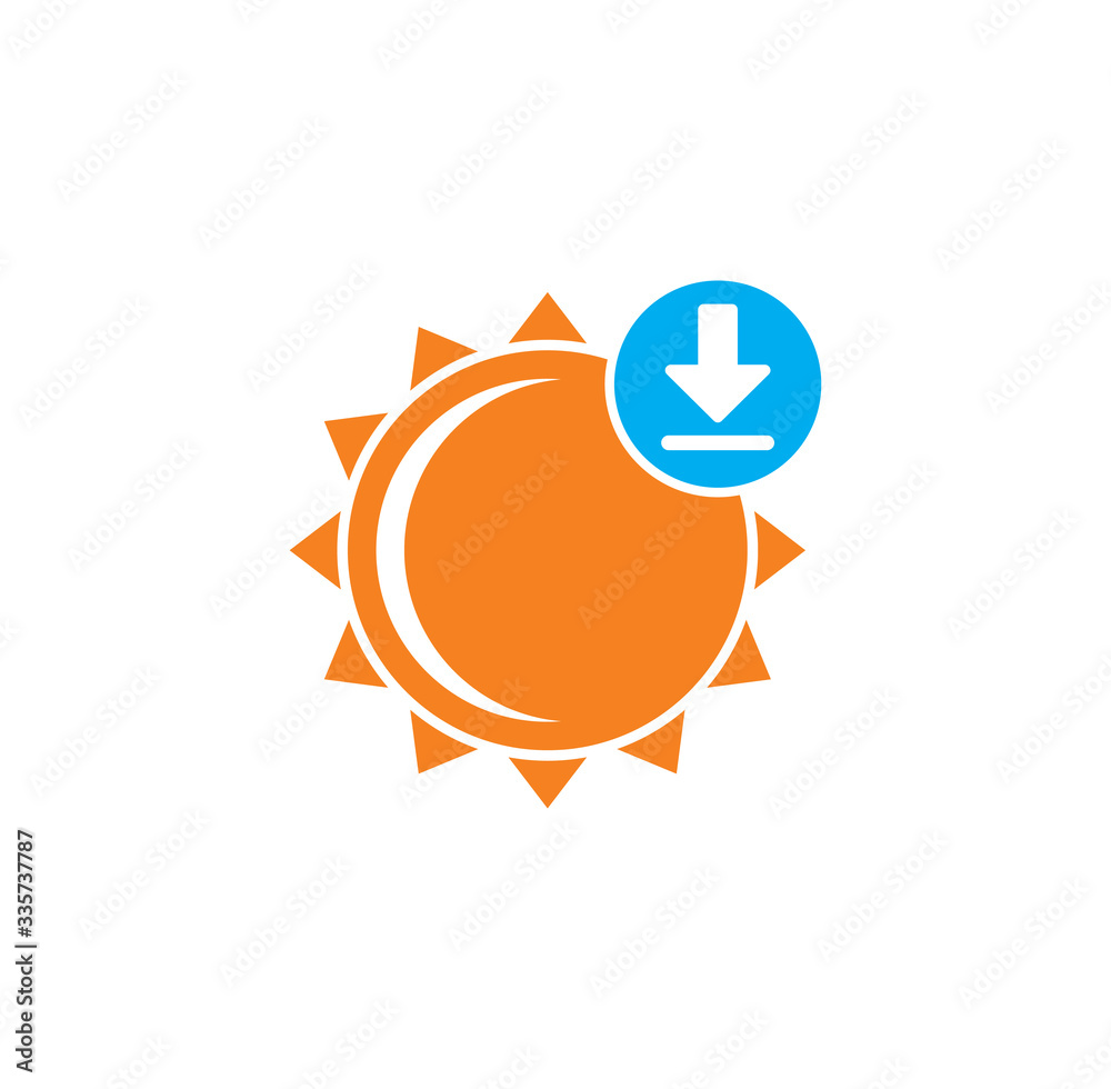 Sunset sunrise related icon on background for graphic and web design. Creative illustration concept symbol for web or mobile app Sunset sunrise related icon on background for graphic and web design. Creative illustration concept symbol for web or mobile app