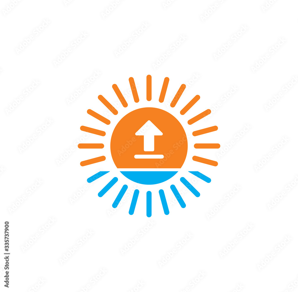 Sunset sunrise related icon on background for graphic and web design. Creative illustration concept symbol for web or mobile app Sunset sunrise related icon on background for graphic and web design. Creative illustration concept symbol for web or mobile app