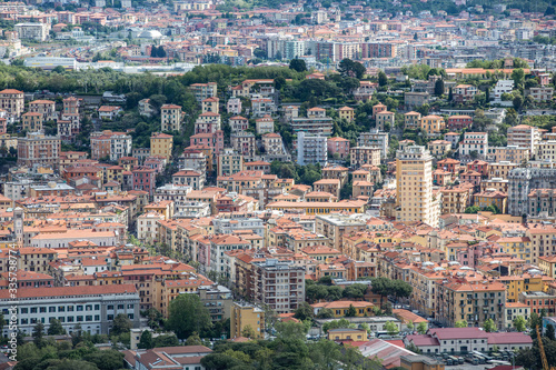 City centre of La Spezia vieved from a mountain top. La Spezia, Italy. photo