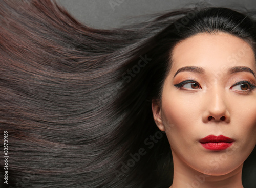 Young Asian woman with beautiful hair
