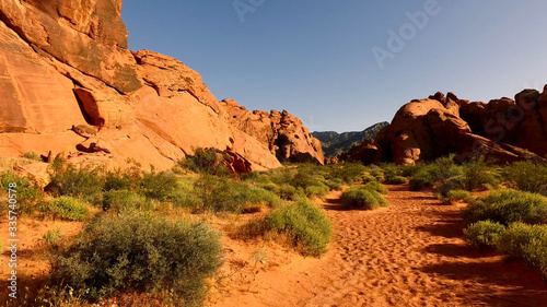 Beautiful rocks and mountains of the Valley of Fire in Nevada
