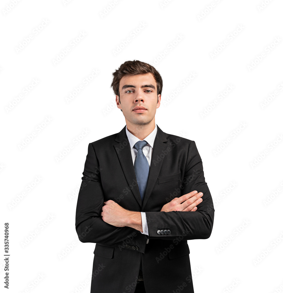 Confident European businessman, isolated portrait Confident European businessman, isolated portrait