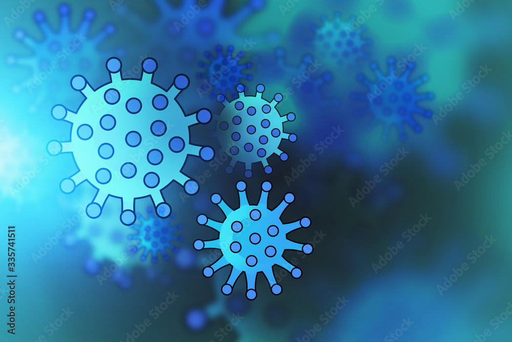 Blue ncov covid coronavirus background Blue ncov covid coronavirus background